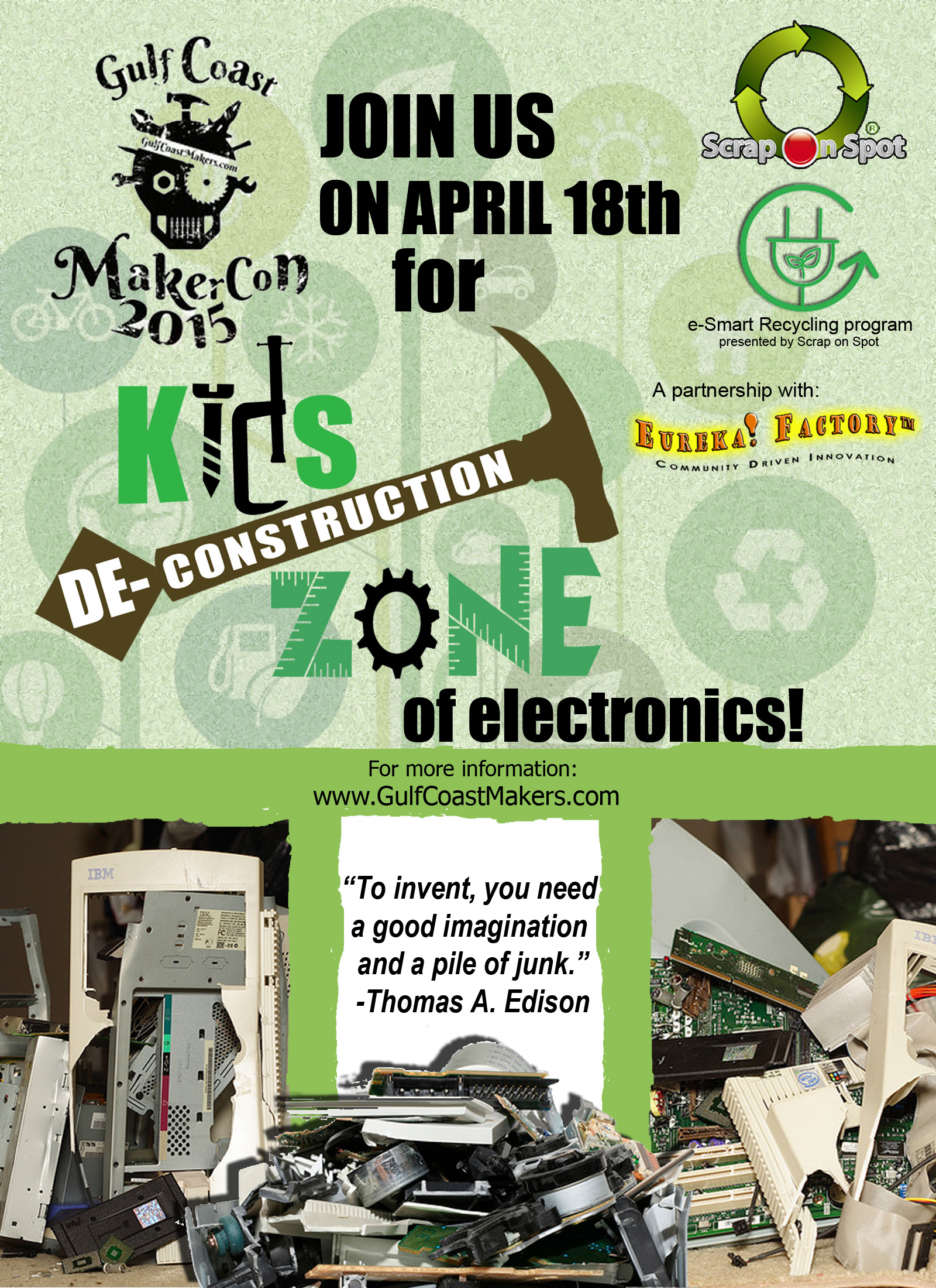 Deconstruction Zone MakerCon flyer